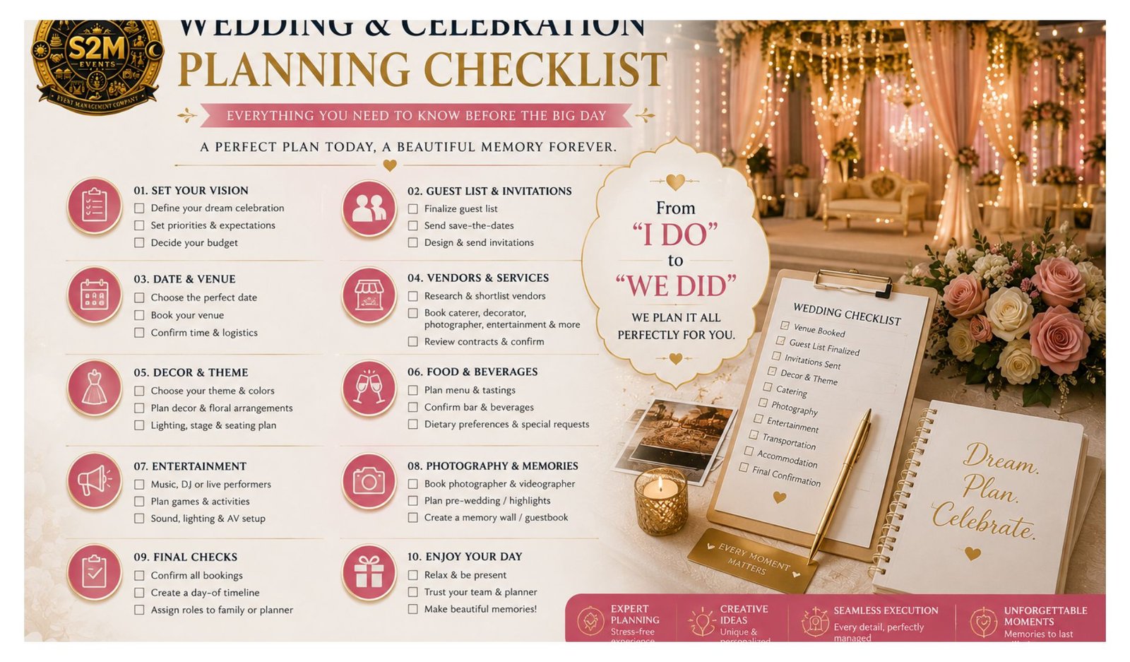 Wedding & Celebration Planning Checklist: Everything You Need to Know Before the Big Day