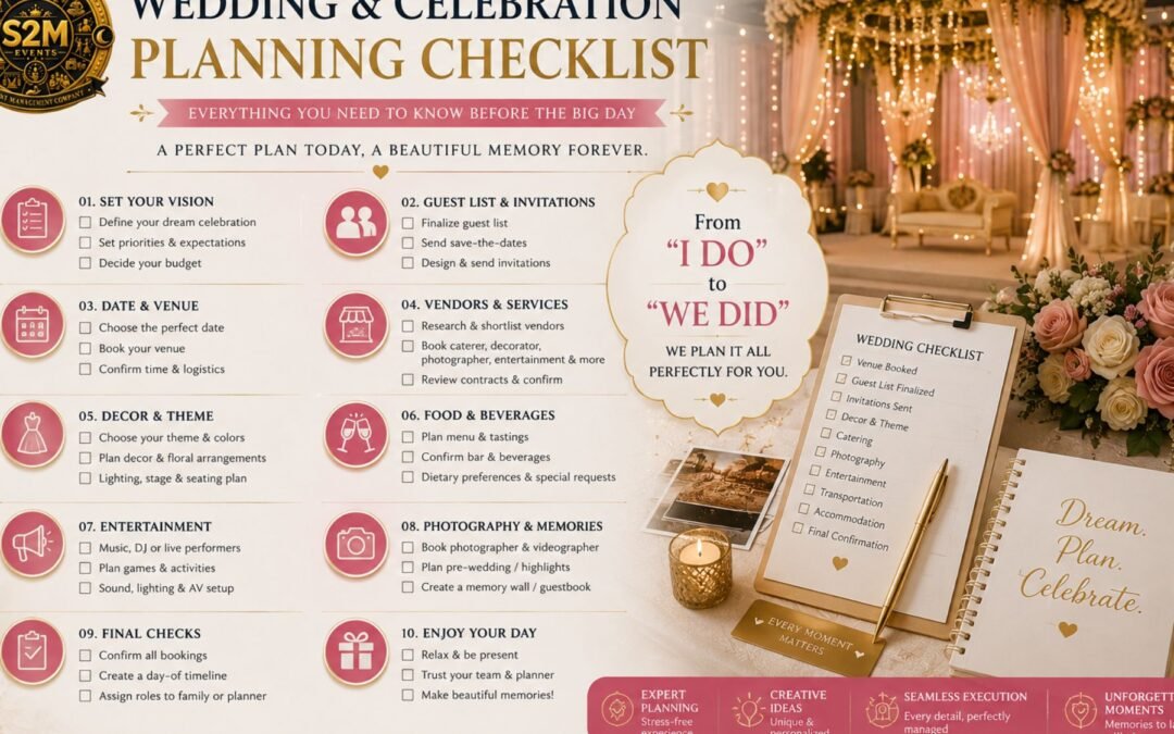 Wedding & Celebration Planning Checklist: Everything You Need to Know Before the Big Day